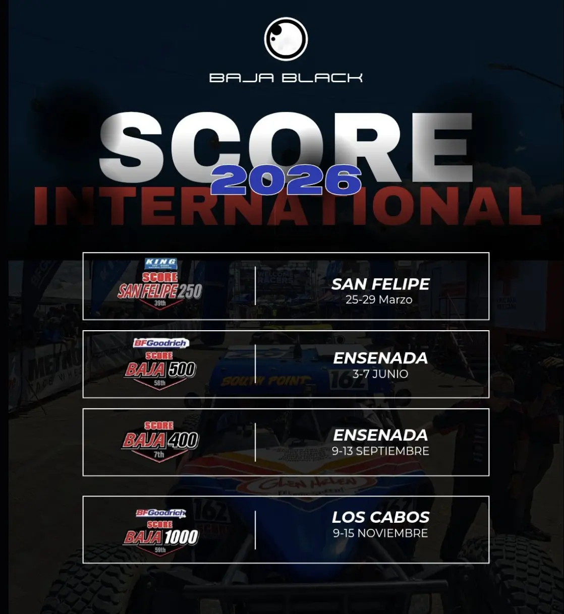 Trophy truck en el desierto, Manzini Racing Development Baja California